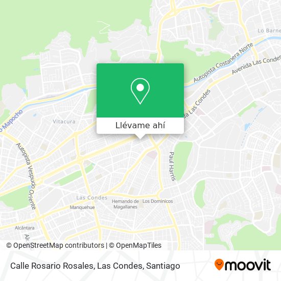 Mapa de Calle Rosario Rosales, Las Condes