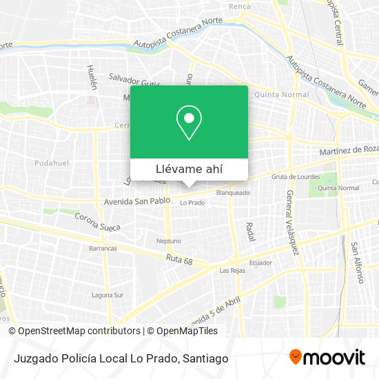 Mapa de Juzgado Policía Local Lo Prado