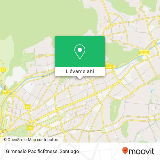 Mapa de Gimnasio Pacificfitness