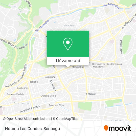 Mapa de Notaria Las Condes