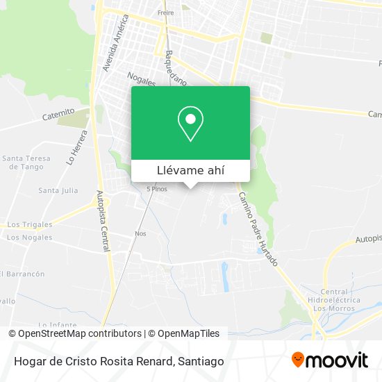 Mapa de Hogar de Cristo Rosita Renard