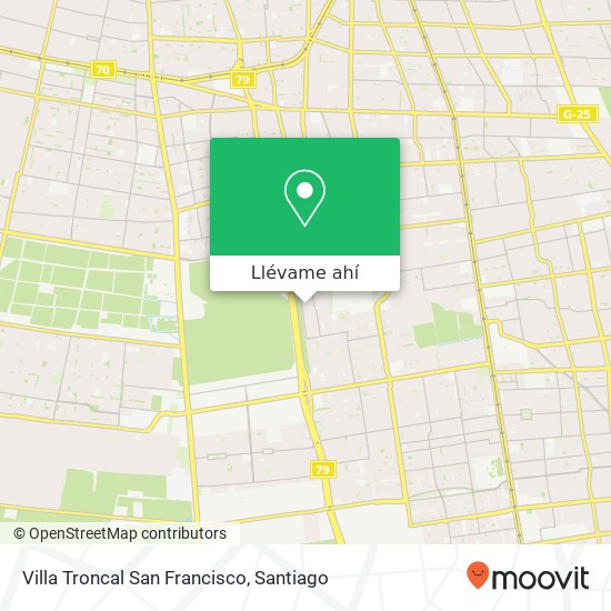 Mapa de Villa Troncal San Francisco