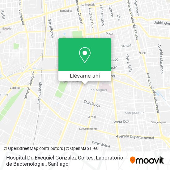 Mapa de Hospital Dr. Exequiel Gonzalez Cortes, Laboratorio de Bacteriologia.