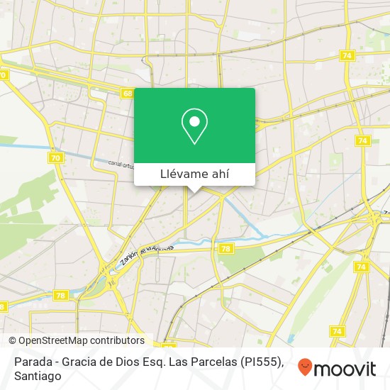 Mapa de Parada - Gracia de Dios Esq. Las Parcelas (PI555)