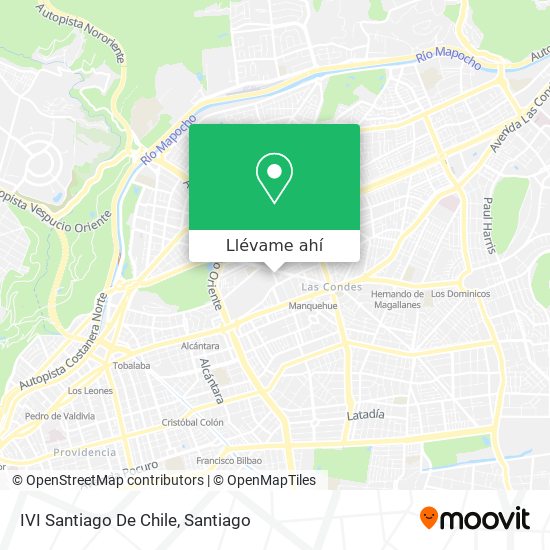 Mapa de IVI Santiago De Chile