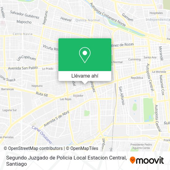 ¿Cómo llegar a Segundo Juzgado de Policia Local Estacion Central en