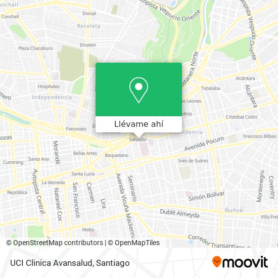 Mapa de UCI Clinica Avansalud