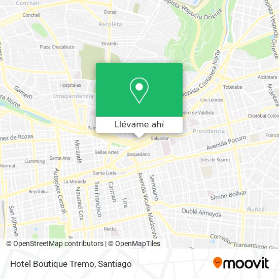 Mapa de Hotel Boutique Tremo