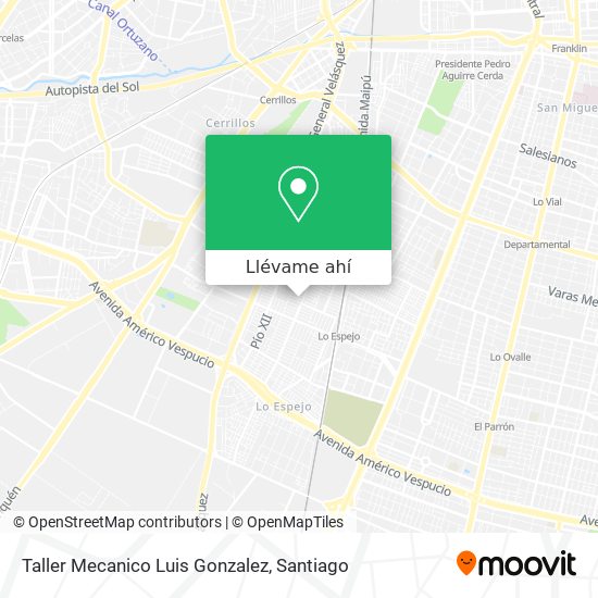 Cómo llegar a Taller Mecanico Luis Gonzalez en Lo Espejo en Micro o Metro?