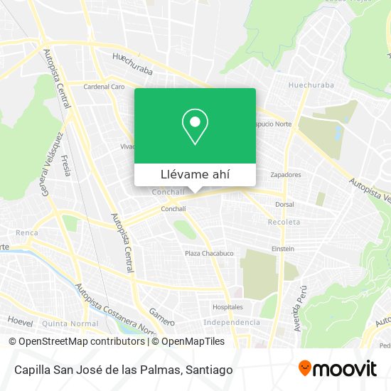 Mapa de Capilla San José de las Palmas