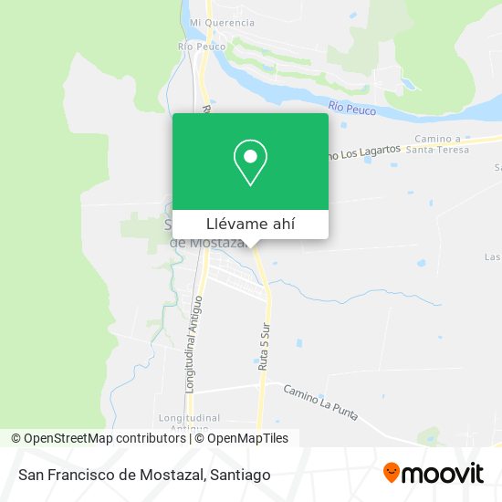 Mapa de San Francisco de Mostazal