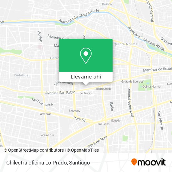 Mapa de Chilectra oficina Lo Prado