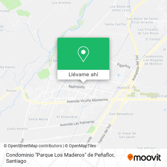 Mapa de Condominio "Parque Los Maderos" de Peñaflor