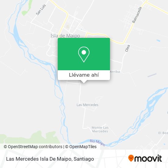 Mapa de Las Mercedes Isla De Maipo