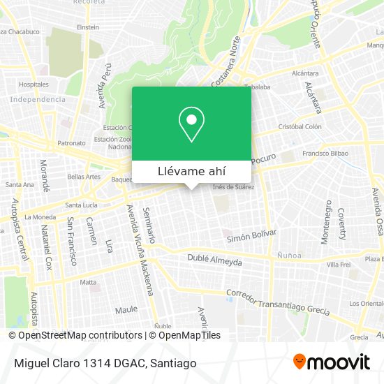 Mapa de Miguel Claro 1314 DGAC