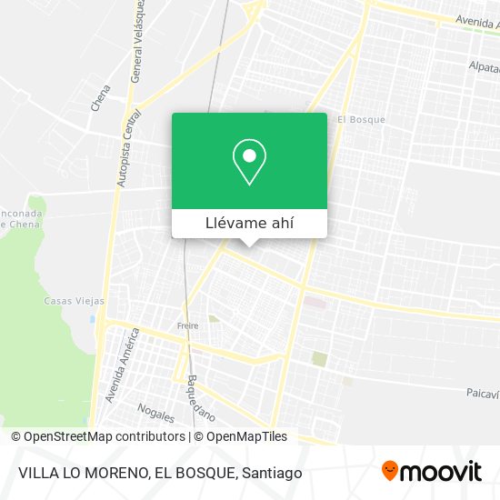 Mapa de VILLA LO MORENO, EL BOSQUE