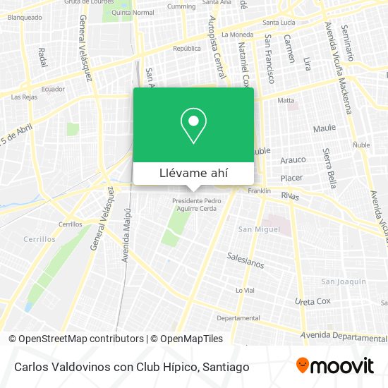 Mapa de Carlos Valdovinos con Club Hípico