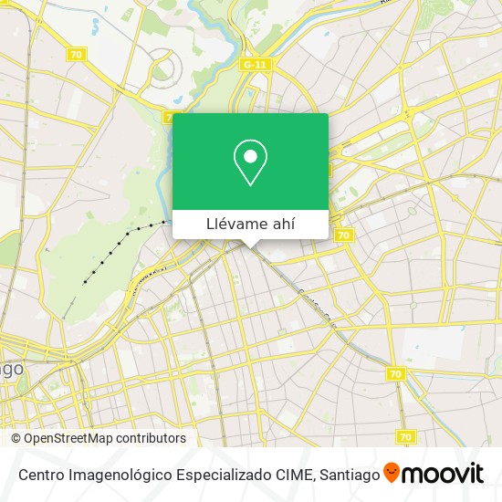 Mapa de Centro Imagenológico Especializado CIME