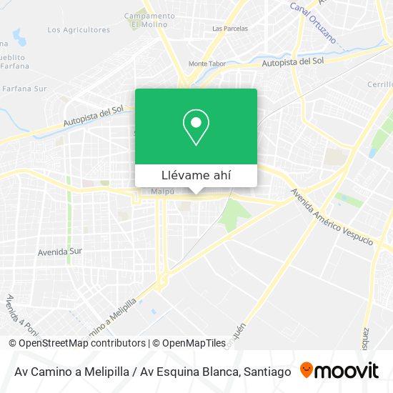 Mapa de Av Camino a Melipilla / Av Esquina Blanca
