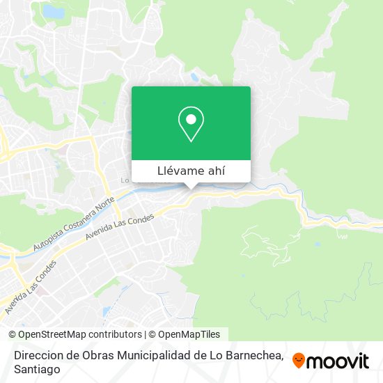 Mapa de Direccion de Obras Municipalidad de Lo Barnechea