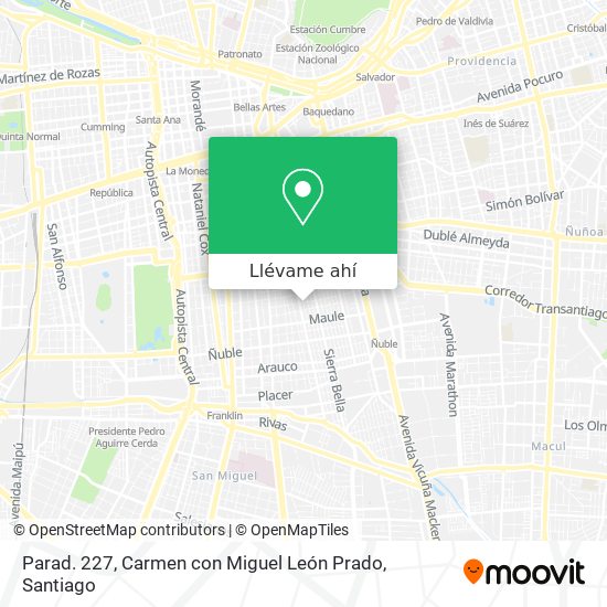 Mapa de Parad. 227, Carmen con Miguel León Prado