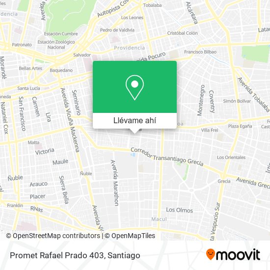Mapa de Promet Rafael Prado 403