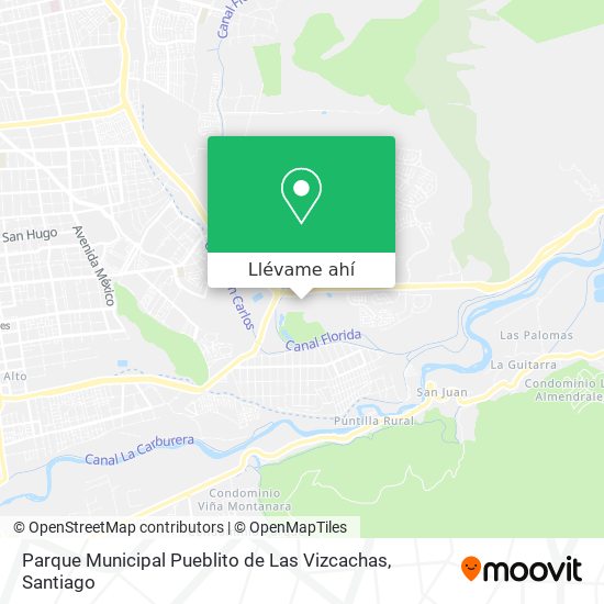 Mapa de Parque Municipal Pueblito de Las Vizcachas