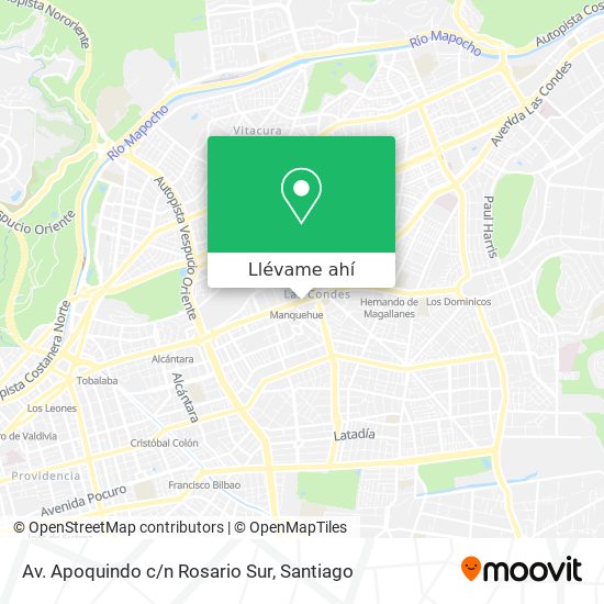 Mapa de Av. Apoquindo c/n Rosario Sur