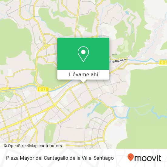 Mapa de Plaza Mayor del Cantagallo de la Villa
