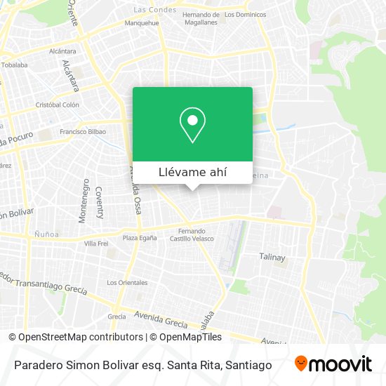 Mapa de Paradero Simon Bolivar esq. Santa Rita