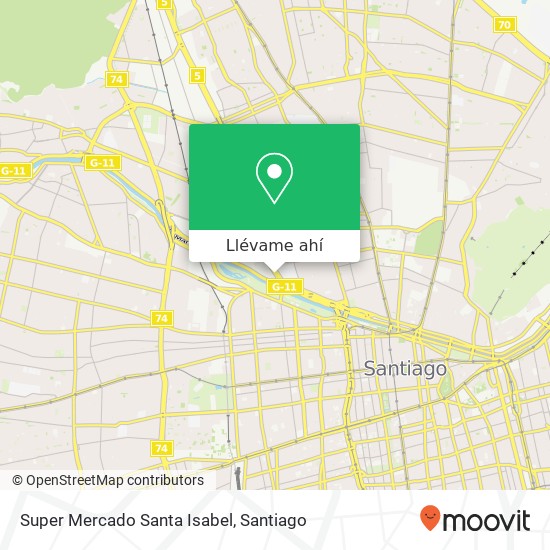 Mapa de Super Mercado Santa Isabel