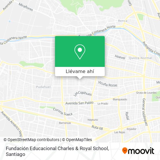 Mapa de Fundación Educacional Charles & Royal School