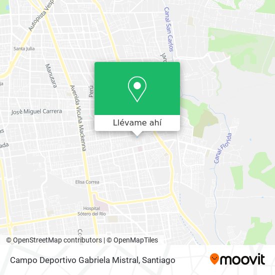 Mapa de Campo Deportivo Gabriela Mistral