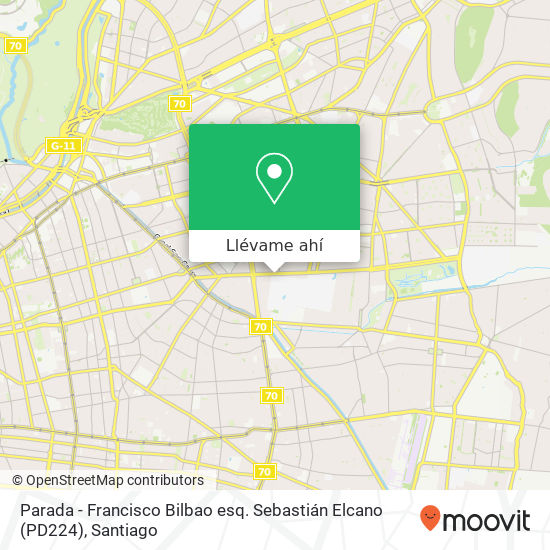 Mapa de Parada - Francisco Bilbao esq. Sebastián Elcano (PD224)