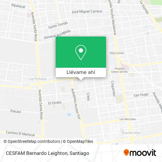 Mapa de CESFAM Bernardo Leighton