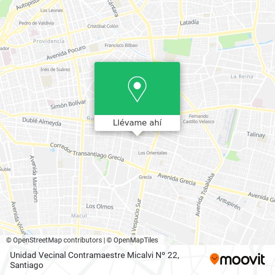 Mapa de Unidad Vecinal Contramaestre Micalvi Nº 22
