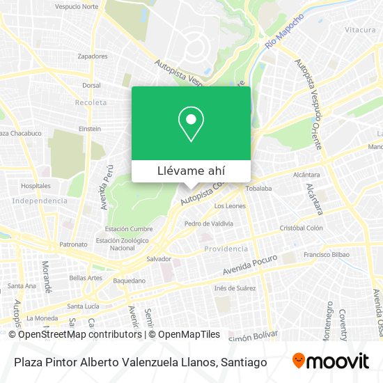 Mapa de Plaza Pintor Alberto Valenzuela Llanos