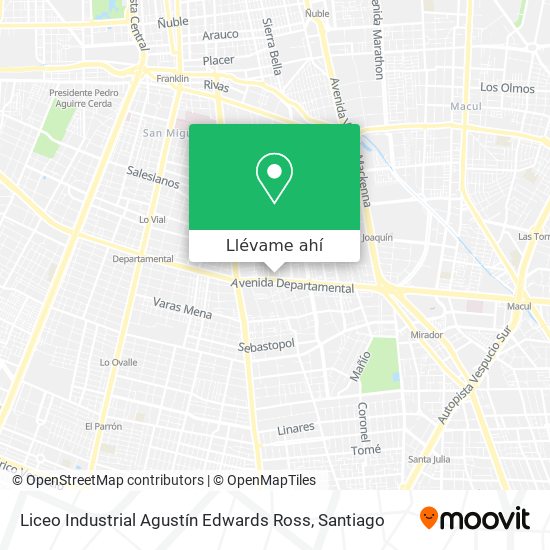 Mapa de Liceo Industrial Agustín Edwards Ross