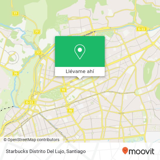 Mapa de Starbucks Distrito Del Lujo