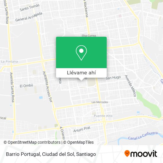 Mapa de Barrio Portugal, Ciudad del Sol