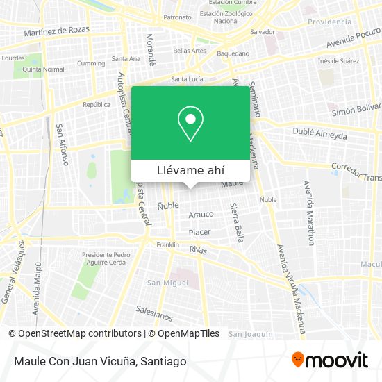 Mapa de Maule Con Juan Vicuña