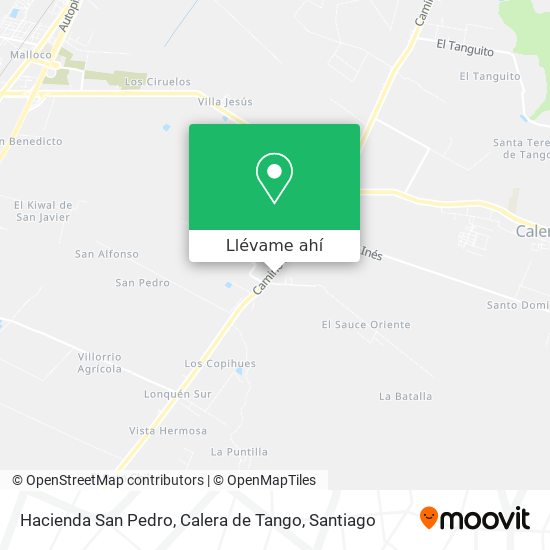 Mapa de Hacienda San Pedro, Calera de Tango