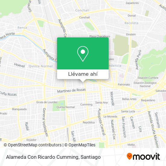 Mapa de Alameda Con Ricardo Cumming