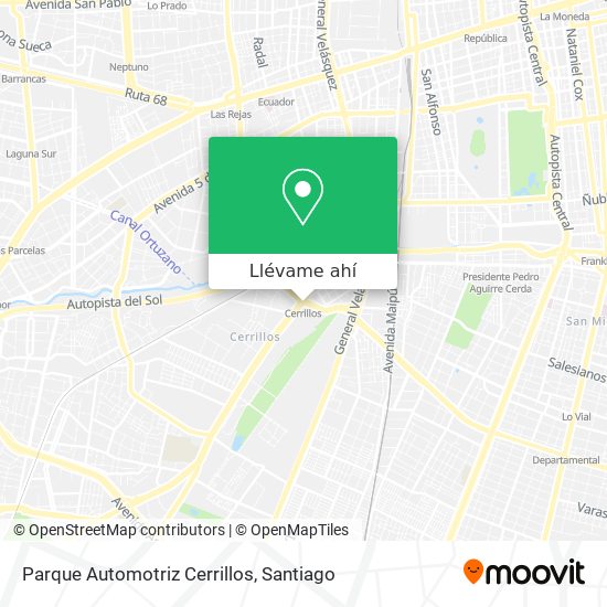 Mapa de Parque Automotriz Cerrillos
