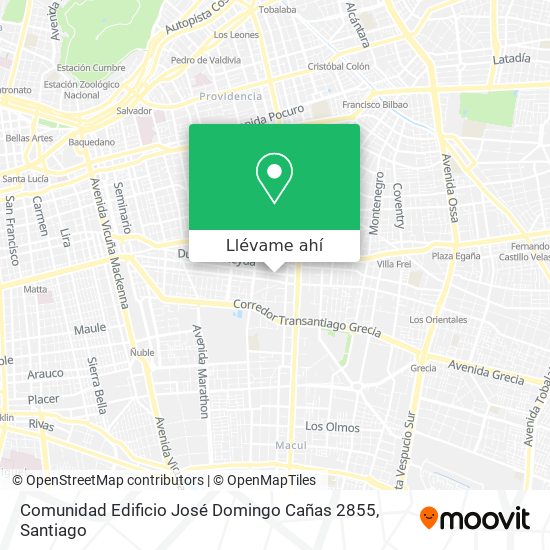 Mapa de Comunidad Edificio José Domingo Cañas 2855