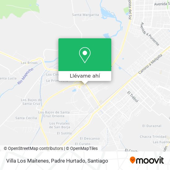 Mapa de Villa Los Maitenes, Padre Hurtado