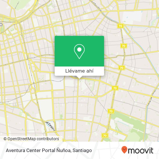 Mapa de Aventura Center Portal Ñuñoa