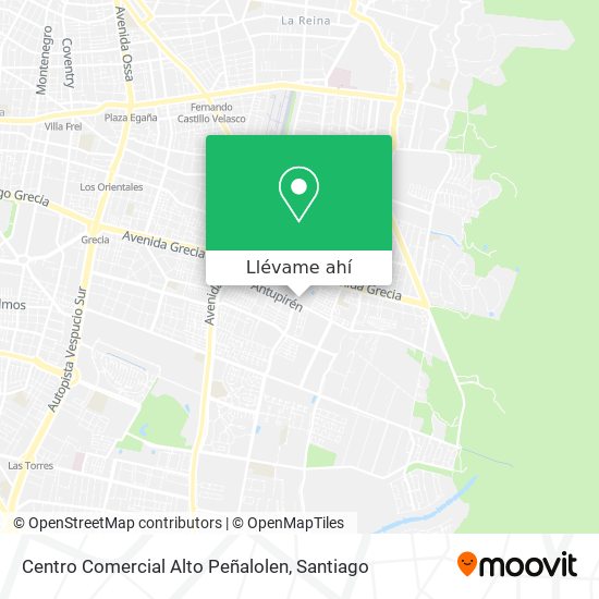 Mapa de Centro Comercial Alto Peñalolen