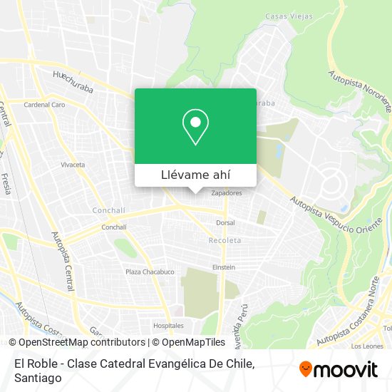 Mapa de El Roble - Clase Catedral Evangélica De Chile