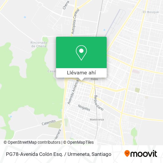 Mapa de PG78-Avenida Colón Esq. / Urmeneta